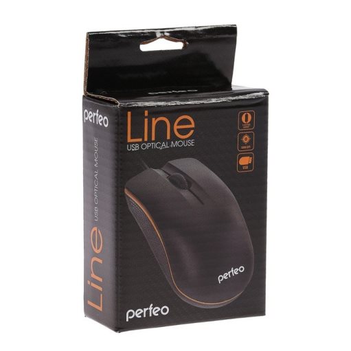 Мышка USB Perfeo LINE  PF-A4492  чёрный (4925)