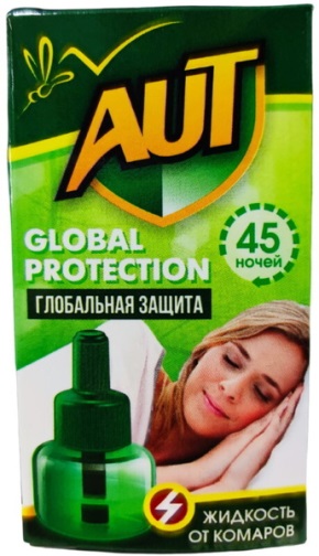 Жидкость от комаров 45ночей  "АУТ" б/запаха. (24/кор) (0977)