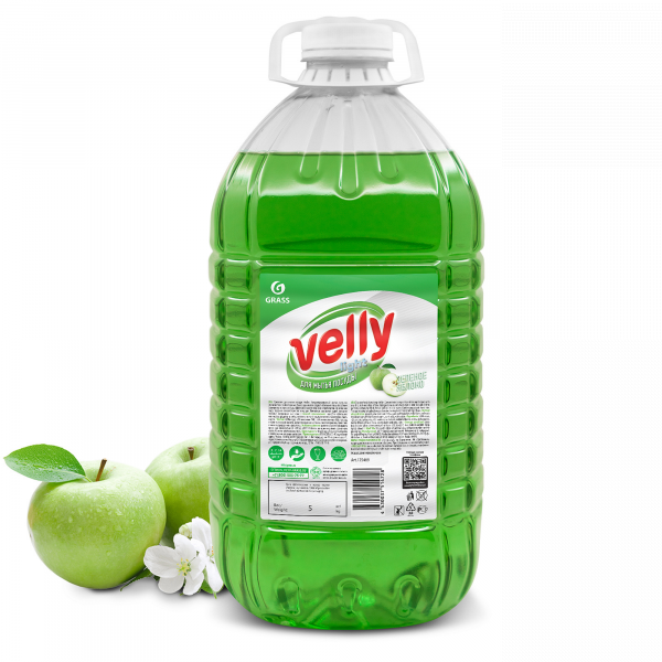 Grass Средство для мытья посуды Velly Light Зеленое яблоко 5кг