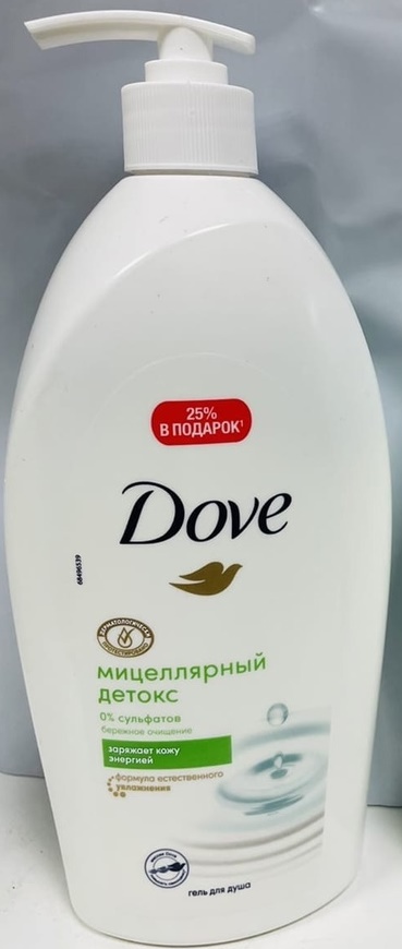 Гель для душа Dove Мицеллярный Micellar detox 750мл