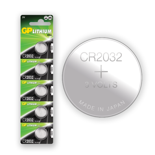 "GP" CR2032 батарейка Lithium (таблетка) блистер 5шт (20/кор) (9841)