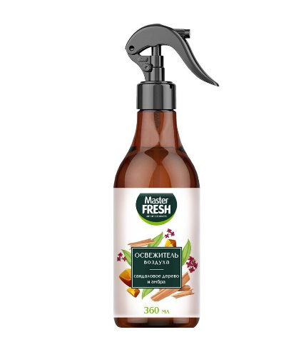 "Master Fresh" 360мл АКВА-Освежитель воздуха САНДАЛОВОЕ ДЕРЕВО И АМБРА (16/кор) (6497)