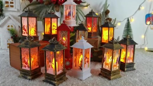 Светильник новогодний CH Фонарь подвесной Е-1 14см четырёхгранная  (RGB Led  3xG13) (12/упак) (9371)