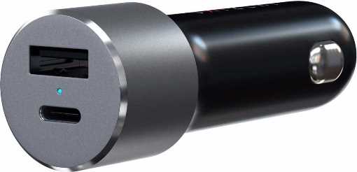 ЗУ авто для Type-C  CarCharger VC-001 серый (PD 20W  3.1A  +1хUSB QC3.0 металл )