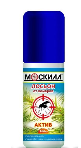 Москилл Актив Спрей защитный от комаров 100мл (24/кор) (0957)
