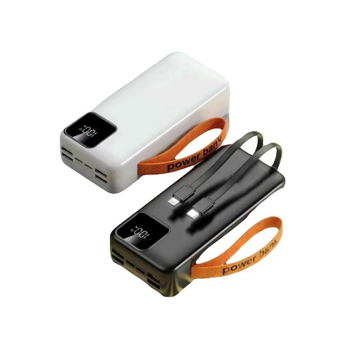 Power Bank  hoko J208  чёрный ( 80 000mAh  4xUSB QC3.01 xType-C PD 22.5W каб.Type-C+IP+micro Led)