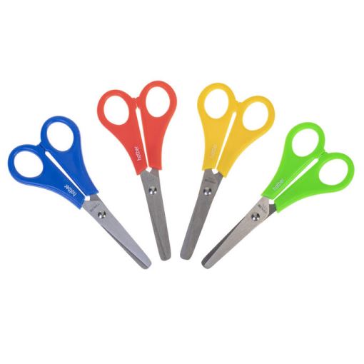 Ножницы детские ХАТБЕР "Colora" 13,5см нерж.сталь. (12/кор)