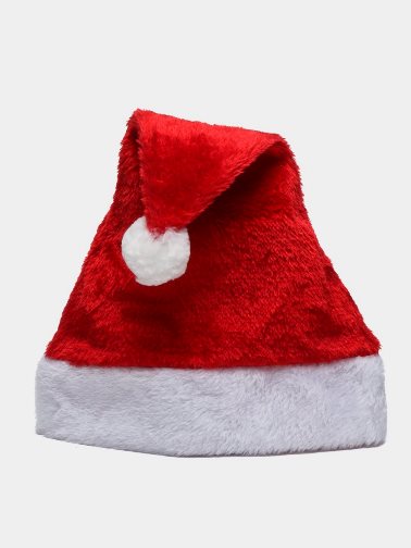 Шапка Деда Мороза ТЁПЛАЯ с УЗОРОМ 1шт.