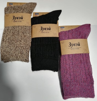 Носки жен. "ЗУВЭЙ" Собачья шерсть  ассорт. (р36-41) (12/упак) (№2403)