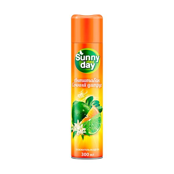 Освежитель воздуха "Sunny day" 300мл. Антитабак сочный цитрус. (12/кор) (5495)