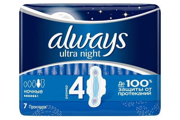 "always" ночные 6к.7*1шт.прокладки