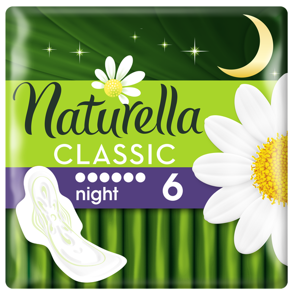 Naturella прокладки Camomile Classic Night, 6 капель