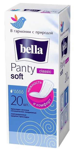 Прокладки ежедн. 1к 20 шт. bella Classic Panty Soft (2480) (30/кор)