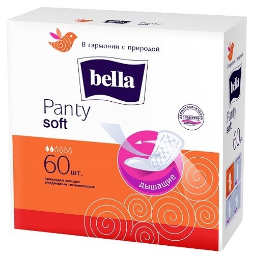Bella прокладки ежедневные Panty soft 2 капли 60шт