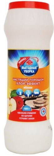 Выгодная Уборка Чистящий пор.Сода-эффект Яблоко. 400г.(РК) (16/кор) (2612)