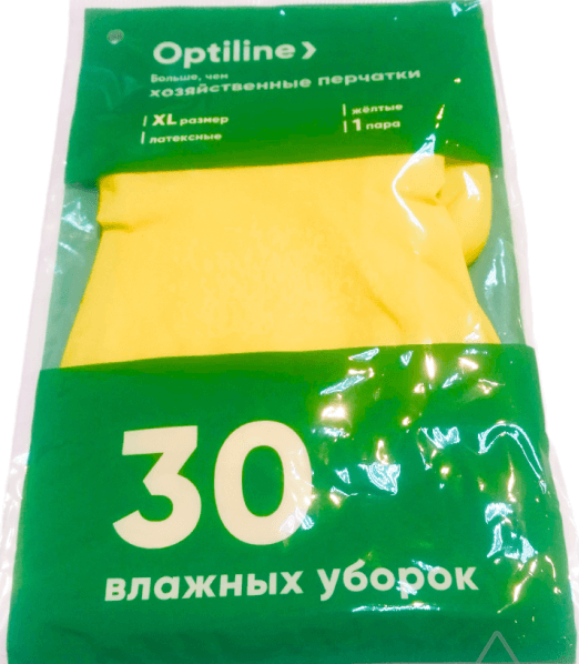Перчатки  OptiLine "XL" хоз. латекс. 2*1шт.