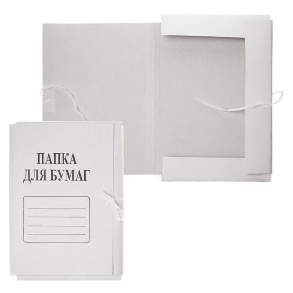 Папка для бумаг Dolce Costo на завязках бумаж.360г/м.белая,немел.