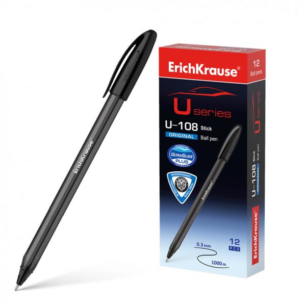 Ручка "ERICH KRAUSE" U-108 черная шар. Ultra Glide Technology 