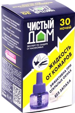 Жидкость от комаров 30 ночей "Чистый Дом" 30мл (24/кор) (8468)