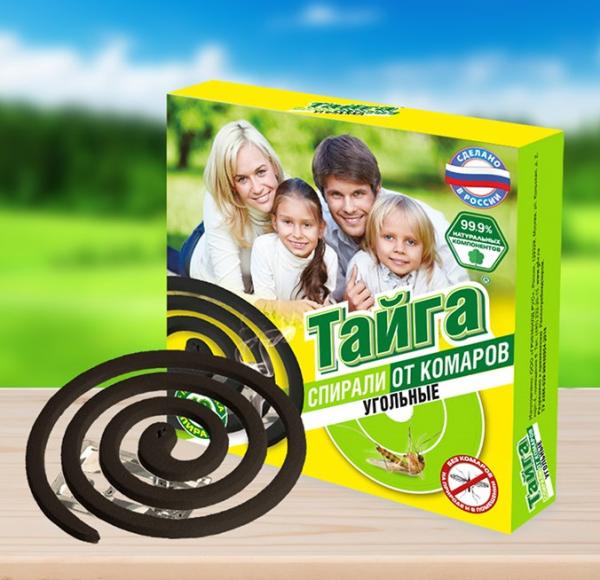 Спирали от комаров "ТАЙГА" б/запаха (черные)10шт.(30/кор) (8293)