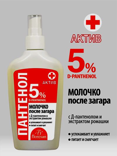 Молочко после загара пантенол актив 200 мл Floresan (12/кор) (9063)