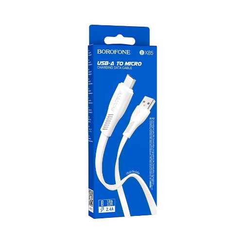 Кабель USB (А) шт. - Lightning  1.0 м Borofone ВХ85  (2,4А плоский провод) (7087)
