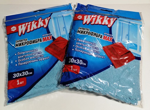 Тряпка для КУХНИ микро фибра Wikky 30*30см 1шт.(100/упак)