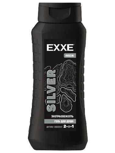 Гель/ душа "EXXE" муж. Silver 2в1 Экстрасвежесть. 400мл. (12/кор) (3489)
