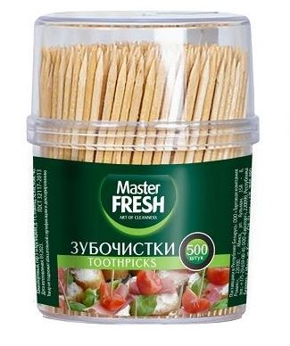 Зубочистка 300шт. Прозрачная упак. Мастер Фреш  (6/упак) (36/кор) (1034) 
